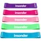 Insonder Resistance Bands Set  Skin Friendly Loop Bands with Workout Guide  Great for Exercise of Glutes Legs Thigh Fitness Physical Therapy Pilates