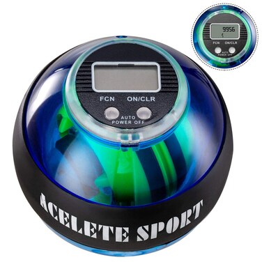 ACELETE AutoStart 20 Gyro Ball Wrist Exerciser Gyroscope Ball Forearm Strengthener for Stronger Wrist Bones and Muscle