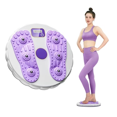 Twist Board for bodybuilding Exercise and Fitness with Electronic counterWaist Twisting Disk for Core Strength Training and Slimming with 6 Magnetic beads  NonSlip Bottom