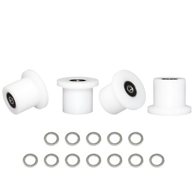 Total Gym Replacement Set WheelsRollers for Models XL XLS and Some 3000 XL All FIT and Fit with Bearings Thru Hole of 14 in Diameter  4 Pack White
