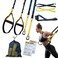 EXERCISE KIT FOR FULL BODY RESISTANCE AND SUSPENSION WORKOUTS FOR INDOORS AND OUTDOORS INCLUDES DOOR ANCHORS OUTDOOR STRAP AND GO BAG