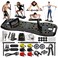LALAHIGH Portable Exercise Equipment with 22 Gym Accessories 25 in 1 Push Up Board FitnessPushup Board Work from Home Fitness with Resistance Bands Ab Roller WheelFull Body Workout at Home for Men