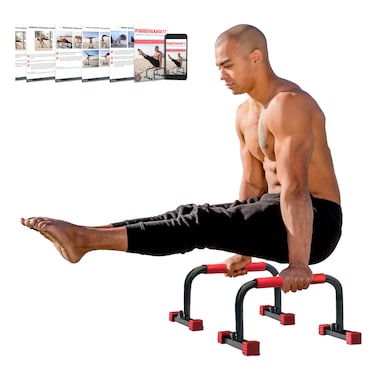 Rubberbanditz Calisthenics Parallel Bars  At Home Workout Equipment Ideal for Push Ups Dips Handstands Gymnastics