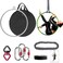 DASKING Aerial Hoop 85cm90cm Aerial Ring Set Fully Strength Tested 500LBS Single Point Circus Aerial Equipment Yoga Hoop With Accessories And Storage Bag