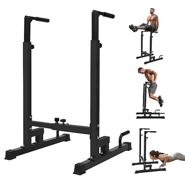 Yes4All Dip Stand 500 LBS Capacity 80 Levels Adjustable Dip Bars Dip Station Machine for Home Gym