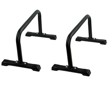 Iron Core Athletics Parallette Dip Push Up Stands  Heavy Duty Mini Gymnastics Bars for Home and Commercial Gym use Set of 2