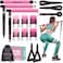 Pilates Bar Kit with Resistance Bands Multifunctional Pilates Bar for Women  Men with HeavyDuty Metal Adjustment Buckle Pilates Home Equipment for Full BodyWorkouts