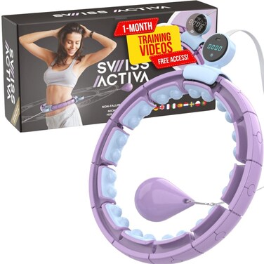 Swiss Activa Infinity Hoop Smart Weighted Hula Hoop With Counter 2444in  Smart Hula Hoop Fit Exercise Hoola Hoop Exercise Equipment Adult Hula Hoops for Exercise Hula Hoops For Women Weight Loss