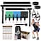 Upgraded Portable Pilates Bar Set Adjustable 465 Inch 3 Section Pilates Bar with Resistance Bands 20 30 40 lbs Home Workout Equipment for Women with 2 Foot and Hand Straps for Legs and Full Body