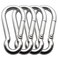 FYYTONE 31 Inch 4 Pack Spring Snap HookM8x80mm Cable Machine Accessories for Home Gym Pulldown Attachment Exercise Machine Heavy Duty Steel Clip for Outdoor Fitness