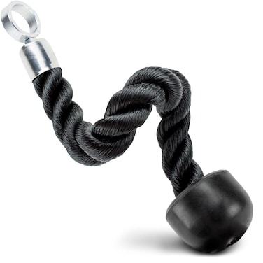 Crown Sporting Goods Single Grip Tricep Rope with Cable Machine Attachment by