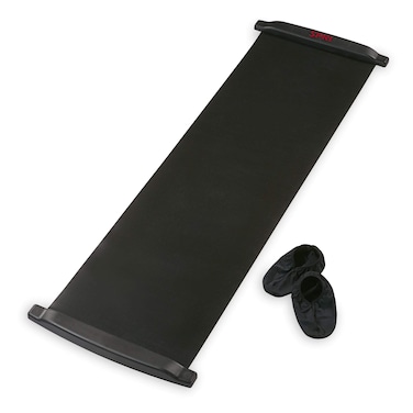 SPRI Slide Board 71 L x 20 W with End Stops Sliding Booties Mesh Carrying Bag and Exercise Guide for Low Impact Balance Training Skating Hockey