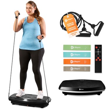 LifePro Hovert 3D Vibration Plate Machine  Dual Motor Oscillation Lateral  3D Motion Viberation Platform Machine  Full Whole Body Vibrarating Machine for Home Exercise  Fitness