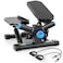 DLAEIOK Steppers for Exercise at Home Twist Stepper with 350LBS Loading Capacity Mini Stepper with Resistance Bands Hydraulic Fitness Stair Stepper for Home with LCD Monitor