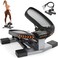 Sportsroyals Stair Stepper for ExercisesTwistMini Stepper with Resistance Bands and 330lbs Weight Capacity