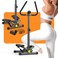 ZIWWVY Stepper Machine with Resistance Bands Mini Stepper with 300LBS Weight Capacity Twist Stepper for Full Body Workout Adjustable Step Height Smooth and Quiet Step Machine for Men Women
