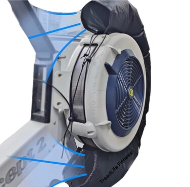 TreadLife Fitness Rower Fan Bag Airflow Guide Cooling Cover Replacement for Concept 2 Rowing Machine Models C D  E