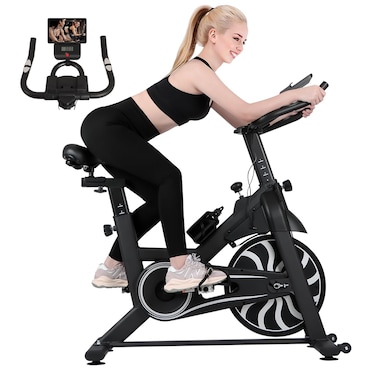 Panana Exercise Bike Cycle Bike for Home Use Cycling Stationary Bike with LCD Display Spin Bike for Gym Training 300lbs Weight Capactiy