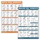 QuickFit 2 Pack  Medicine Ball Workouts and Battle Rope Exercise Poster Set  Set of 2 Fitness Charts Laminated 18 x 27