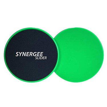 Synergee Core Sliders Dual Sided Use on Carpet or Hardwood Floors Abdominal Exercise Equipment