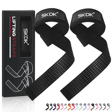 Lifting Straps Deadlift Gym Wrist Straps Weightlifting with Neoprene Cushioned Wrist Padded and AntiSkid Silicone  for Weightlifting Bodybuilding Xfit Strength Training