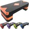 GYMMAGE Aerobic Exercise Step Adjustable Aerobic Stepper for Exercise Workout Step Platform for Step Up 265 Step Deck with 4 6 8 Adjustable Height Risers Women Home Gym Cardio Fitness