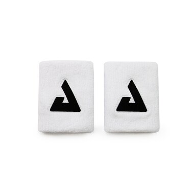 JOOLA Trinity Wristband 2 Pack  White Wrist Bands with Moisture Wicking Performance Material  4 inch Elastic Sweatband for Wrists  Table Tennis  Pickleball Accessory