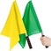 Wowagoga 2 PCS Stainless Steel Referee Flag with Nonslip Sponge HandleCotton Signal Flag Hand Flags Safety Flags Commander Flag for Sports Training2 Colors