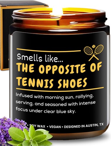Funny Tennis Candle Unique Tennis Gifts for Men  Women Perfect Tennis Gift for Him or Her Gifts for a Tennis Coach  Player Tennis Gifts for Men Ideal Gift for a Tennis Lover Tennis Themed Gift