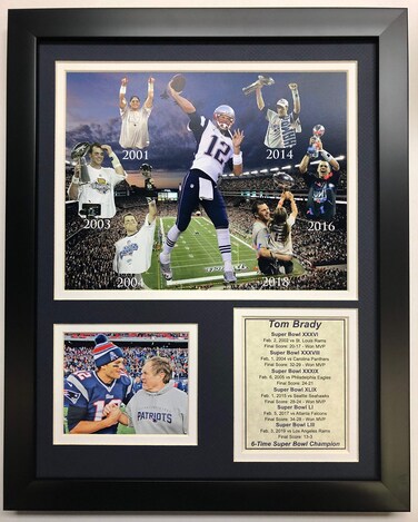 Legends Never Die NFL New England Patriots 2018 Super Bowl LIII Champions Framed Photo Collage