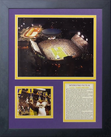Legends Never Die Louisiana State Tigers Tiger Stadium Framed Photo Collage 11 by 14Inch