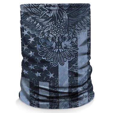 Controller Gear Neck Gaiter Face Mask Scarf  Proudly Made in the USA Sun  Dust Protection Tonal American Flag W Eagle