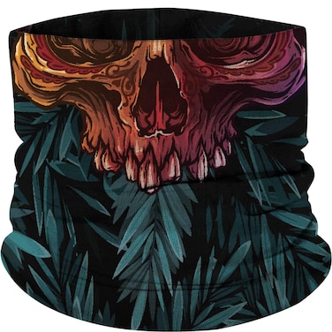 Neck Gaiter Face Mask Scarf  Proudly Made in The USA Sun  Dust Protection Sport Bandanas for Fishing Hiking Cycling Motorcycling Running  Red Death Skull