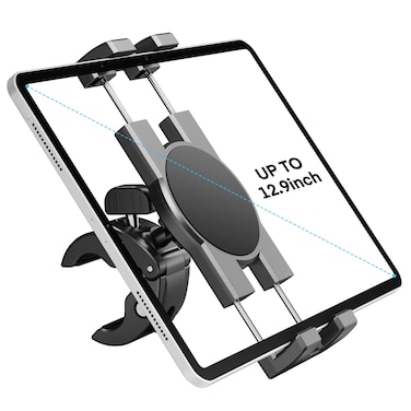 KDD Spin Bike Tablet Holder Mount Phone iPad Holder Stand Exercise Bike Handlebar Mount for Stationary Bicycle Treadmill Microphone Stand Fit for iPad Pro 129 Galaxy Tabs iPhone4713