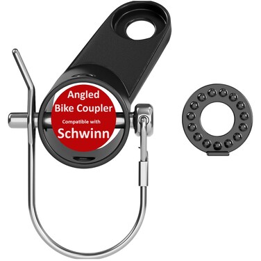 Evo Dyne Angled Bike Trailer Hitch Attachment  Compatible with Instep and Schwinn Bike Trailers Bike Coupler for a Wide Range of Bicycle Carriers Trailer Sizes Models and Styles