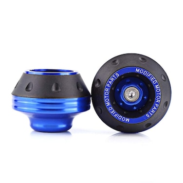 Keenso CNC Front Fork Frame Sliders Wheel Crash Protector Aluminum Fork Wheel Frame Sliders Crash Pads Motorbike Falling Protection Scooter MopedBlue