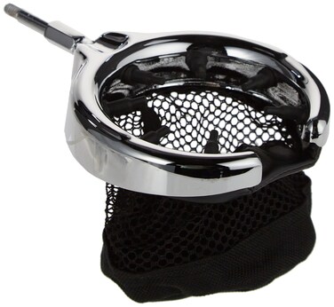 Kuryakyn 1475 Motorcycle Handlebar Accessory DrinkCup Holder with Mesh Basket Universal Fit for Motorcycles with 114 Diameter Bars Chrome