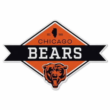 Rico Industries NFL Chicago Bears Diamond Shape Cut Pennant  Home and Living Room Dcor  Soft Felt EZ to Hang