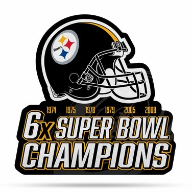 Rico Industries NFL Pittsburgh Steelers Champ Shape Cut Pennant  Home and Living Room Dcor  Soft Felt EZ to Hang