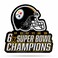 Rico Industries NFL Pittsburgh Steelers Champ Shape Cut Pennant  Home and Living Room Dcor  Soft Felt EZ to Hang
