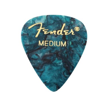 Fender Premium Celluloid Guitar Picks 351 Shape Ocean Turquoise Medium 12Pack