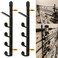 AUXPhome 1Pair Fishing Rod Storage Rack Horizontal Wall Mount Fishing Pole Holder Storage Organizer for Garage  Cabin  Basement  Holds up to 5 Rod  Easy to Install  Hardware included