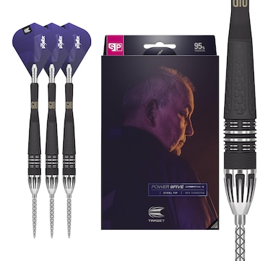 Target Darts Phil Taylor Power 9Five Gen 10 95 Tungsten Swiss Point Steel Tip Darts Set