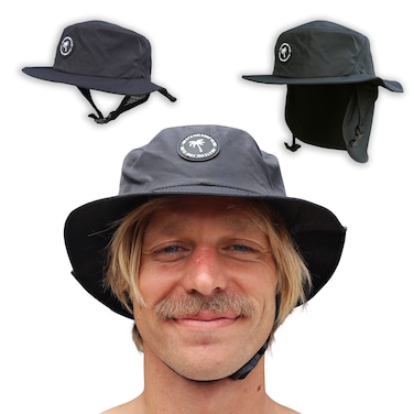 Surf Bucket Hat with Chin Straps for Surfing SUP and Watersports