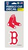 WinCraft MLB Boston Red Sox Perfect Cut Decal Set of 2 4 x 4