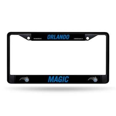 Rico Industries NBA Basketball Orlando Magic Black Chrome Frame with Decal Inserts 12 x 6 CarTruck Auto Accessory