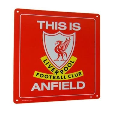 Liverpool FC This is Anfield Metal Sign red