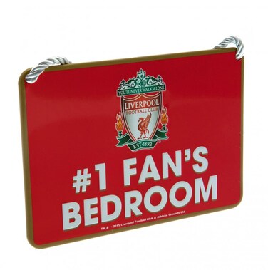 Liverpool Unisexs No 1 Fan Bedroom Sign MultiColour Manchester United
