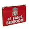 Liverpool Unisexs No 1 Fan Bedroom Sign MultiColour Manchester United