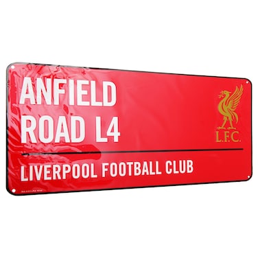 Liverpool FC Metal Street Sign Red